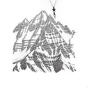 Mountain Scene in Nepal tattoo design idea