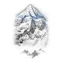 Mountain Scene in Nepal tattoo design idea
