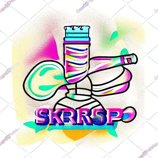 barbershop skeleton colorful tattoo design idea