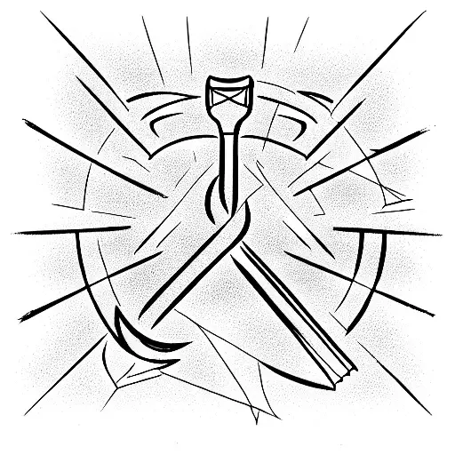 Hammer and sickle tattoo design idea