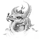 LORD VISHNU WITH JATAYU tattoo design idea