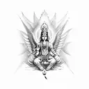LORD VISHNU WITH JATAYU tattoo design idea