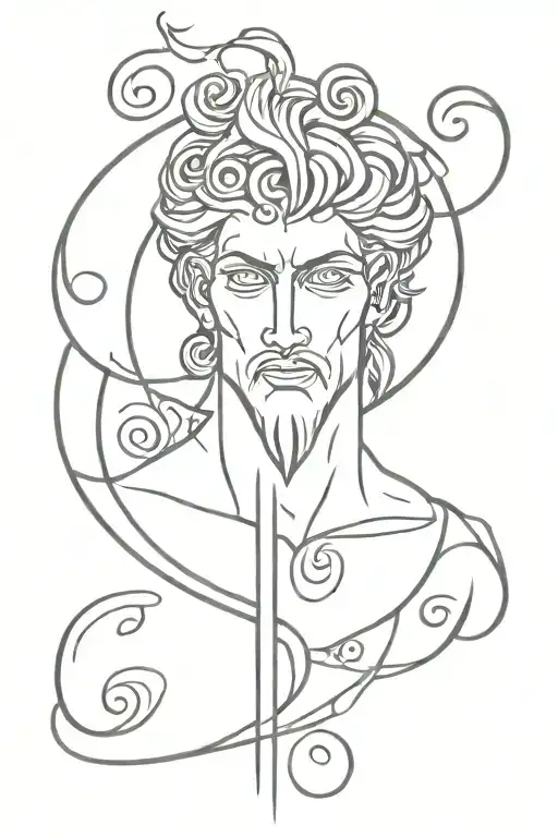 hades Greek god symbol in alchemy tattoo design idea