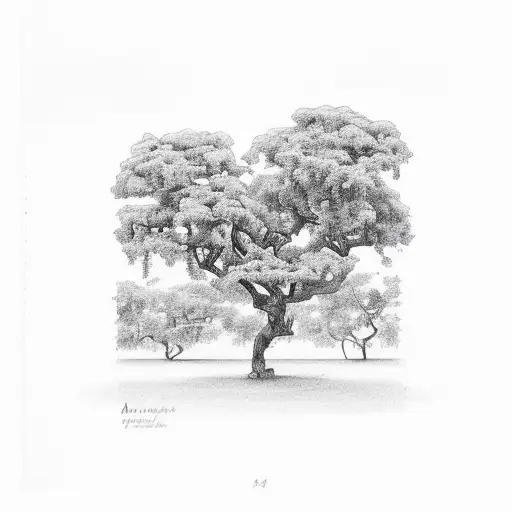 mango tree tattoo design idea