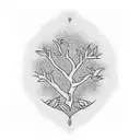 mango tree tattoo design idea
