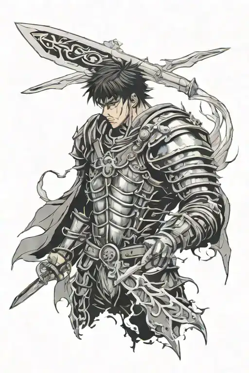 anime Berserk Guts tattoo design idea