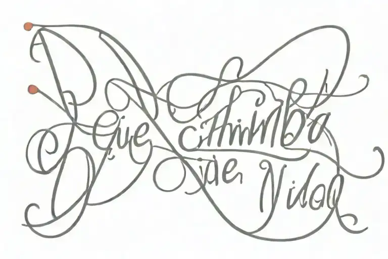 "Que chimba de vida" written in cursive with Colombia colors tattoo design idea