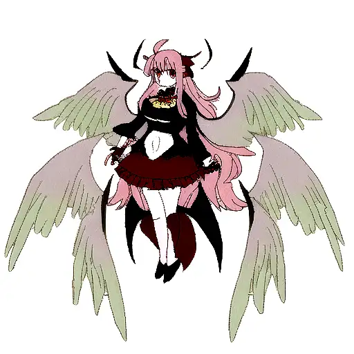 Devils full body with large wings tattoo design idea