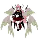 Devils full body with large wings tattoo design idea