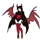 Devils full body with large wings tattoo design idea