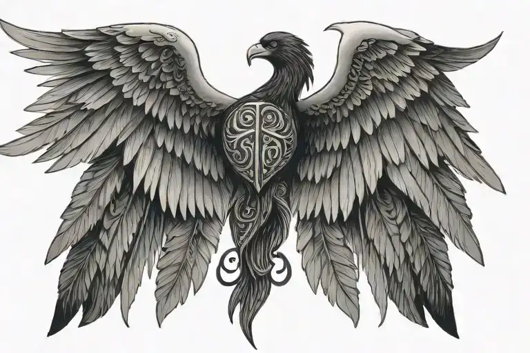 isis wings tattoo design idea