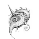 nautilus tattoo design idea