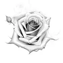 make a rose with name of tina tattoo design idea