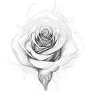 make a rose with name of tina tattoo design idea