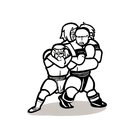 Wrestling  tattoo design idea
