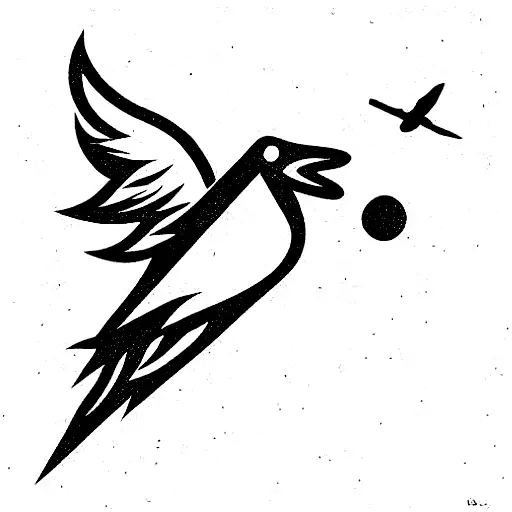 Icarus fall tattoo design idea