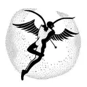 Icarus fall tattoo design idea