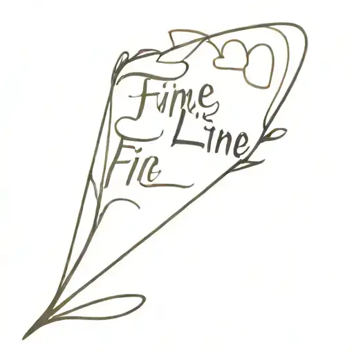 inspired by Harry Styles song "fine line" that includes lyrics  tattoo design idea