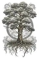 tree of life with metatron archangel tattoo design idea