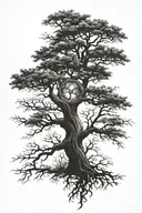 tree of life with metatron archangel tattoo design idea