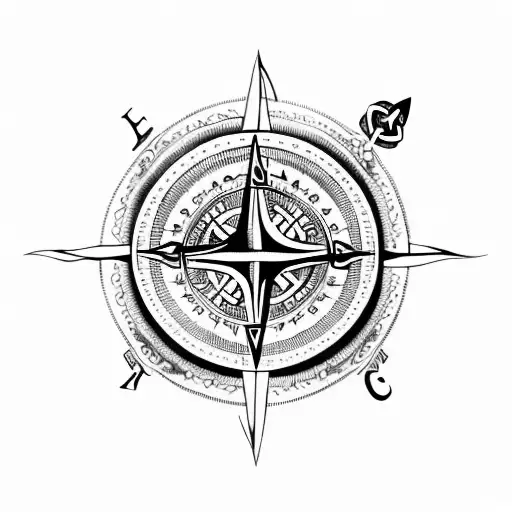 Celtic Compass  tattoo design idea