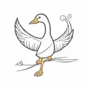 silly goose   tattoo design idea