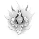 memorial magpie  tattoo design idea