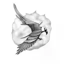 memorial magpie  tattoo design idea