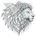 lion with eagle head tattoo design idea
