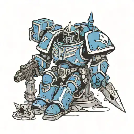 ultramarine warhammer 40k tattoo design idea