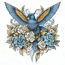 ultramarine tattoo design idea