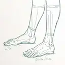 I want a tattooed print of the patina above the human joint on the leg and to be in line with the leg, under the patina to write in writing tattoo design idea