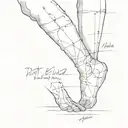 I want a tattooed print of the patina above the human joint on the leg and to be in line with the leg, under the patina to write in writing tattoo design idea