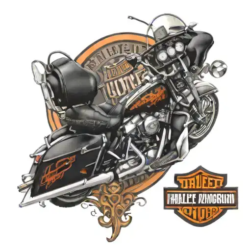 Harley Davidson logo tattoo design idea