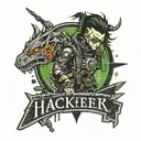 Hacker Cyberpunk Edgerunners Logo tattoo design idea
