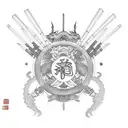 chinese warrior  tattoo design idea