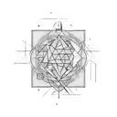 a computer cursor surrounded by various abstract shapes symbolizing fine art tattoo design idea