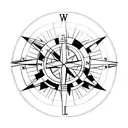 moral compass tattoo design idea