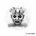 A creepy collage featuring Freddy Krueger, Michael Myers, Jason Voorhees, Ghostface, Jigsaw, Annabelle, and Chucky tattoo design idea