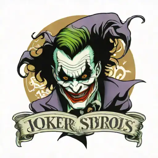 Joker with sentence "why so serious"  tattoo design idea