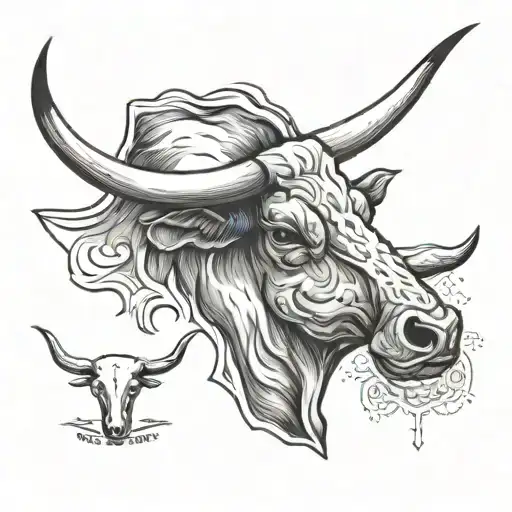 Texas with a longhorn tattoo design idea