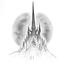 Sauron y la torre de mordor tattoo design idea