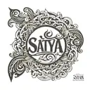 Satya name with Dhanu rasi tattoo design idea