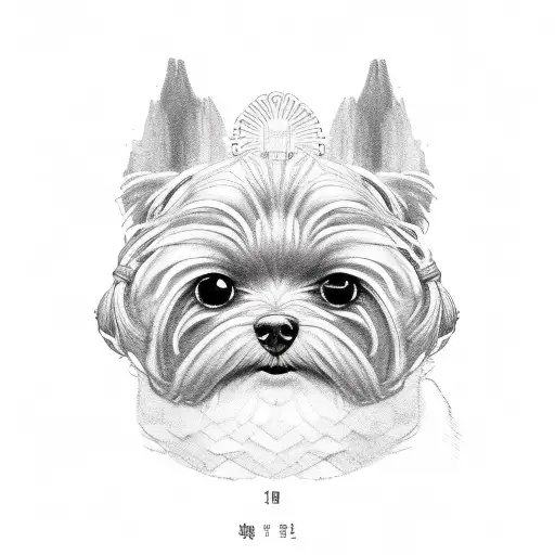 rosto yorkshire cadela  tattoo design idea