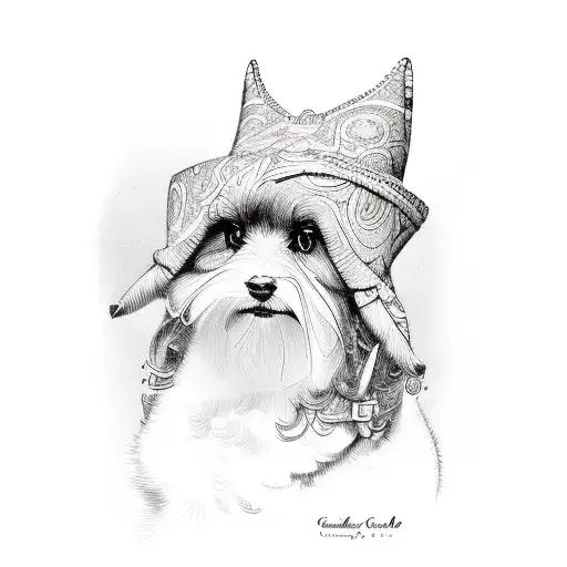 yorkshire cadela  tattoo design idea