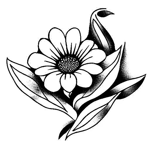 small fine line wild flower bouquet  tattoo design idea