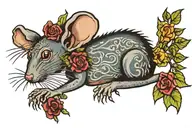 rat king tramp stamp tattoo design idea