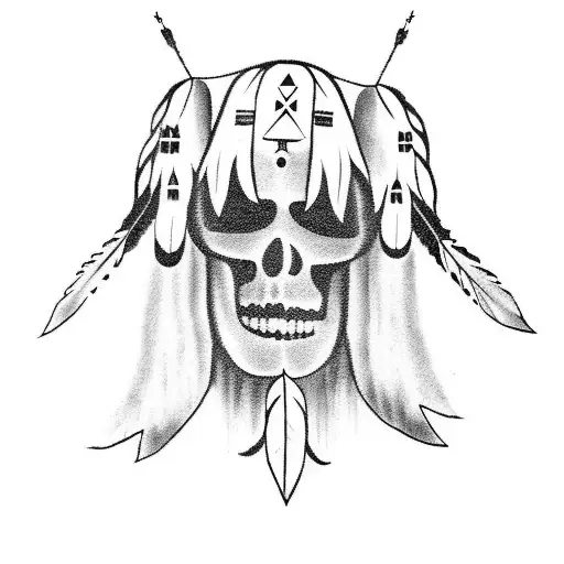 Native American ghost dance sky tattoo design idea
