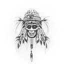 Native American ghost dance sky tattoo design idea