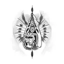 Native American ghost dance sky tattoo design idea